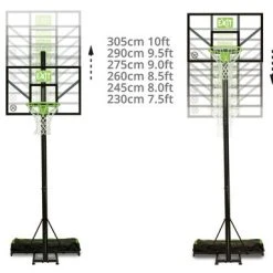 EXIT Comet Portable Basketball Stand, Green/Black -Syklers Butikk 46.65.10.00 2669 4a