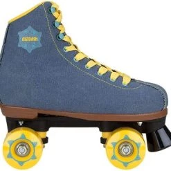 Nijdam Retro Denim Rebel Rulleskøyter, Blå/Gul