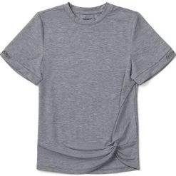 Hyperfied Jersey Knot Logo Top, Grey Melange