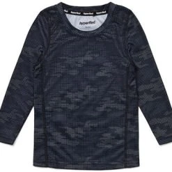 Hyperfied Long Sleeve Logo T-Shirt, Grey Camo