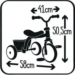 Smoby Rookie Trehjulssykkel -Syklers Butikk 742000 1499 4a