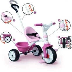 Smoby Be Move Trehjuling, Rosa -Syklers Butikk 7740332 1499 4i