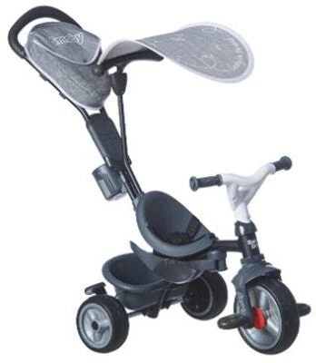 Smoby Trehjuling Baby Driver, Grå 3 Smoby Trehjuling Baby Driver, Grå