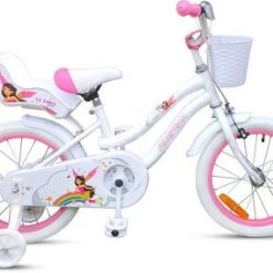Pinepeak Fairy Sykkel 16 Tommer, Rosa/Hvit