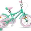 Pinepeak Sykkel 16 Tommer, Mintgrønn/Rosa