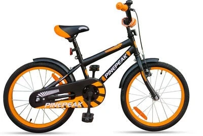 Pinepeak Sykkel 18 Tommer, Svart/Oransje 3 Pinepeak Sykkel 18 Tommer, Svart/Oransje